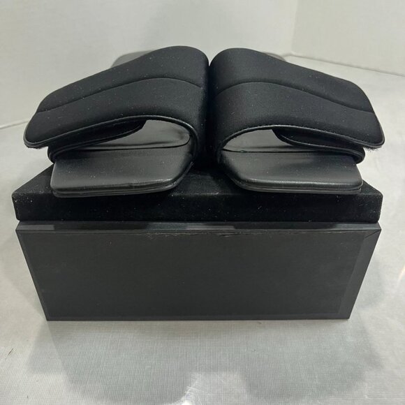 NEW Open Edit Cava Square Toe Mule Sandals Black Size 11 - Picture 7 of 12